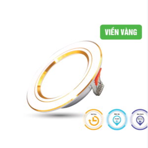 Đèn led âm trần a30z kz 12w đế đúc vành vàng - 1 màu (30c/t) (trắng)