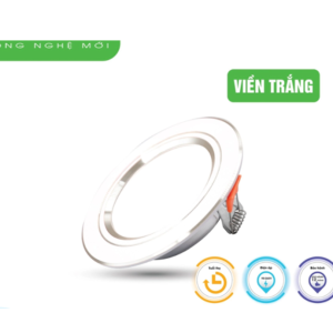 Đèn led âm trần a31z kz 12w đế đúc viền trắng - đổi màu (30c/t) (trắng)