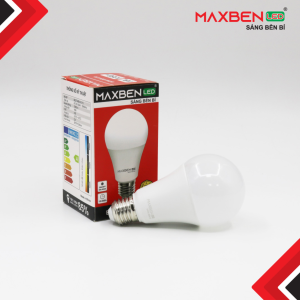 Đen led bulb tròn e27 maxben (trắng/vàng/12w) (Trắng/Vàng/12W)