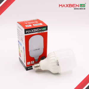 Đèn led bulb trụ e27 maxben (trắng/ vàng/20w) (Trắng/ Vàng/20W)