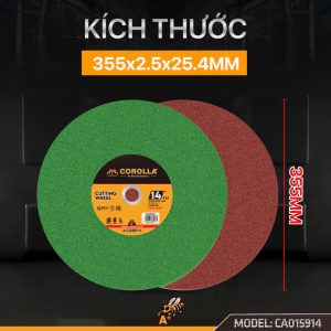 Đá cắt hai màu 355x2.5mm